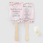 Sakura Japanse Kersenbloesem Aziatisch Handwaaier (Voorkant en achterkant)