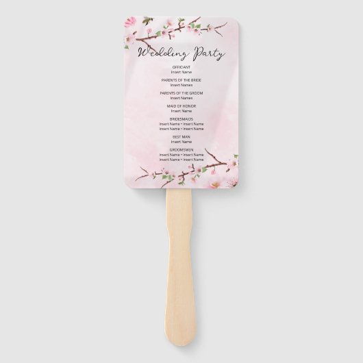 Sakura Japanse Kersenbloesem Aziatisch Handwaaier (Achterkant)