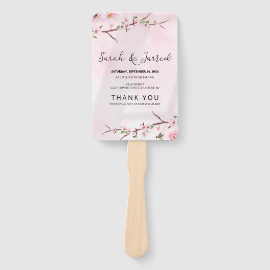 Sakura Japanse Kersenbloesem Aziatisch Handwaaier (Voorkant)