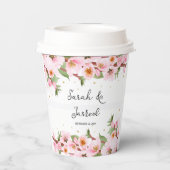 Sakura Japanse Kersenbloesem Aziatisch Papieren Bekers (Achterkant)