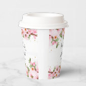 Sakura Japanse Kersenbloesem Aziatisch Papieren Bekers (Rechts)