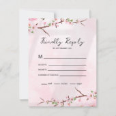 Sakura Japanse Kersenbloesem Aziatisch RSVP Kaartje (Voorkant)