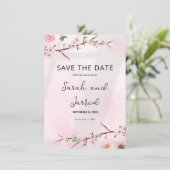 Sakura Japanse Kersenbloesem Aziatisch Save The Date (Staand voorkant)