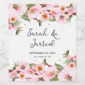 Sakura Japanse Kersenbloesem Aziatisch Wijn Etiket (Enkel label)