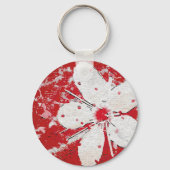 Sakura japanse kersenbloesem aziatische bloemengeb sleutelhanger (Voorkant)