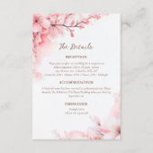 Sakura Japanse kersenbloesem bruiloft details Informatiekaartje (Voorkant)