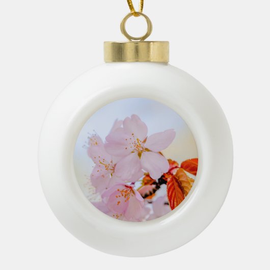 Sakura - Japanse kersenbloesem Keramische Bal Ornament (Voorkant)