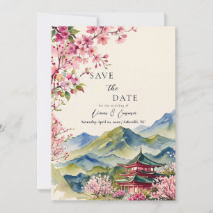 Sakura Japanse Kersenbloesem Save The Date Kaart