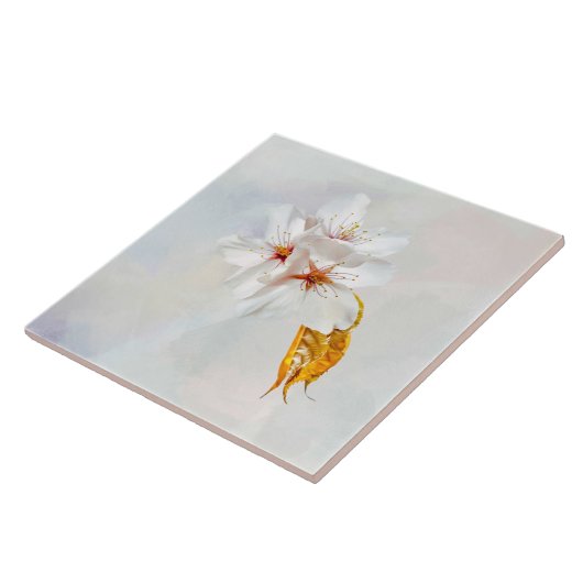 Sakura - Japanse kersenbloesem Tegeltje (Zijkant)