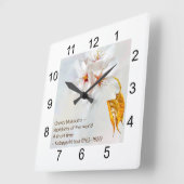 Sakura - Japanse kersenbloesem Vierkante Klok (Hoek)