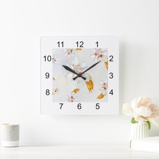 Sakura - Japanse kersenbloesem Vierkante Klok (Huis)