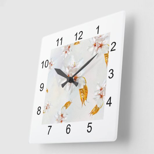 Sakura - Japanse kersenbloesem Vierkante Klok (Hoek)