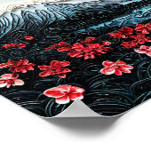 Sakura Japanse Kersenbloesem Zen Decoratie Print (Hoek)