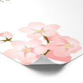Sakura Japanse Kersenbloesems Huwelijk Welkom Poster (Hoek)