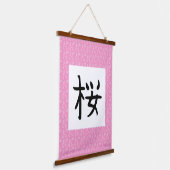 Sakura Kanji Scroll Hangend Wandkleed (Gebogen)