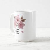 Sakura Katana Japanese Aesthetic Koffiemok (Voorkant links)