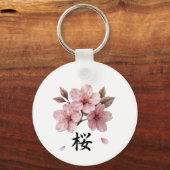 Sakura Katana Japanse Esthetiek Sleutelhanger (Voorkant)