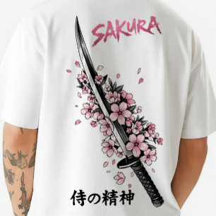 Sakura Katana Japanse esthetische streetwear T-shirt