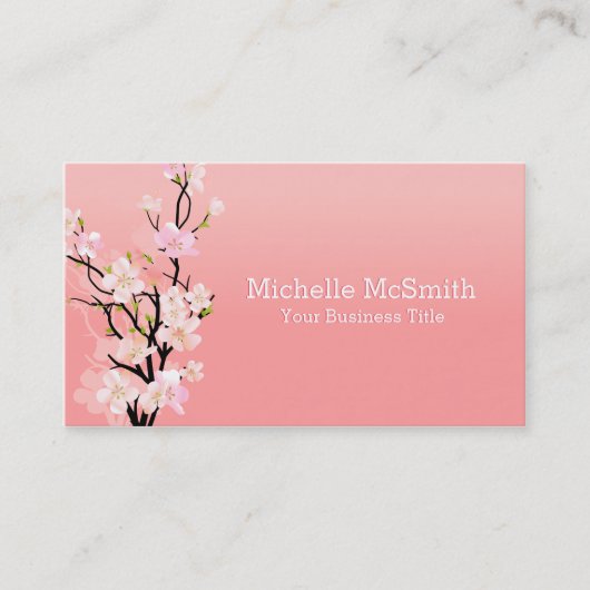 Sakura Kawaii Cherry Blossom Visitekaartje (Voorkant)