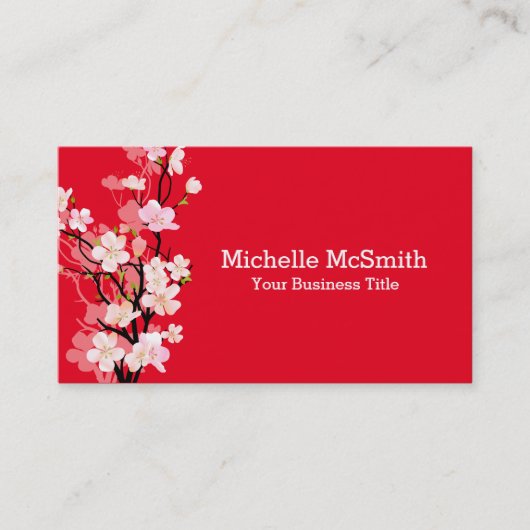 Sakura Kawaii Cherry Blossom Visitekaartje (Voorkant)