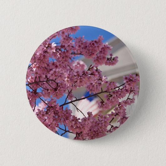 Sakura Kersenbloesem Americana Ronde Button 5,7 Cm (Voorkant)