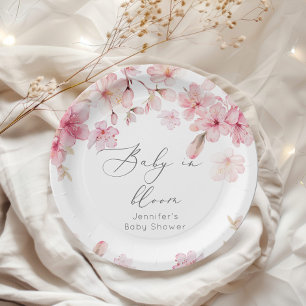 Sakura kersenbloesem baby shower papieren bordje