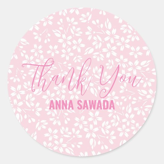 SAKURA kersenbloesem Bedankt label (Voorkant)