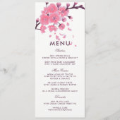 Sakura kersenbloesem bloem bruiloft menu (Voorkant)