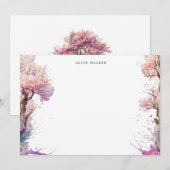 sakura kersenbloesem bloemenbriefpapier Note Kaart Notitiekaartje (Voorkant / Achterkant)