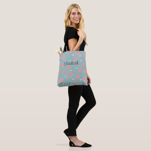 Sakura Kersenbloesem Bloemmotief Tote Bag (Op model)