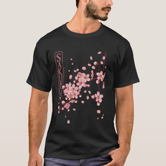 Sakura Kersenbloesem Bloemschikking T-shirt (Voorkant)