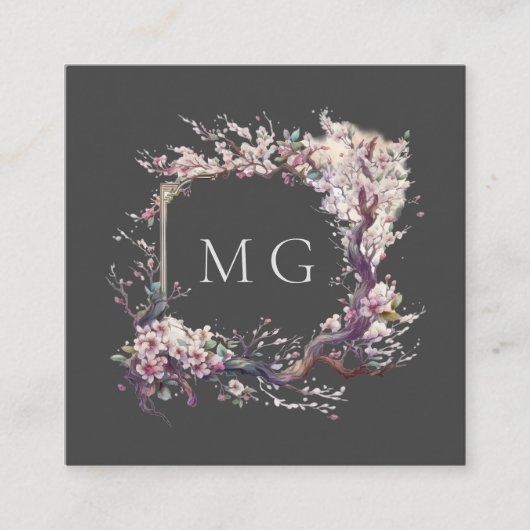 Sakura kersenbloesem bloesem vierkante visitekaartje (Voorkant)