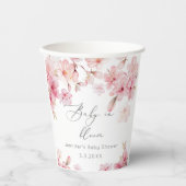 Sakura kersenbloesem blush roze baby shower papieren bekers (Voorkant)
