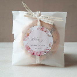 Sakura-kersenbloesem bruiloft ronde sticker