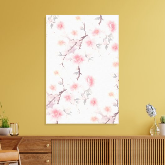 Sakura, kersenbloesem canvas afdruk (Insitu (Woonkamer))