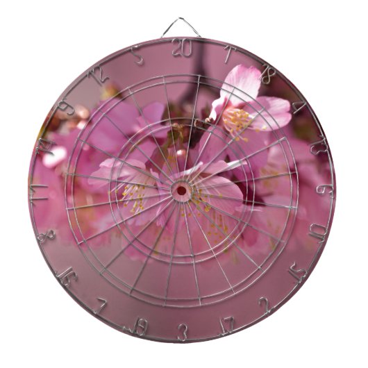 Sakura Kersenbloesem Delicate Roze Boeket Dartbord (Voorkant)