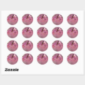 Sakura Kersenbloesem Delicate Roze Boeket Ronde Sticker (Vel)