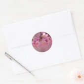 Sakura Kersenbloesem Delicate Roze Boeket Ronde Sticker (Envelop)