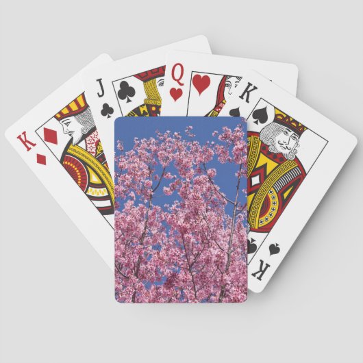 Sakura Kersenbloesem In Het Blauwe Pokerkaarten (Achterkant)