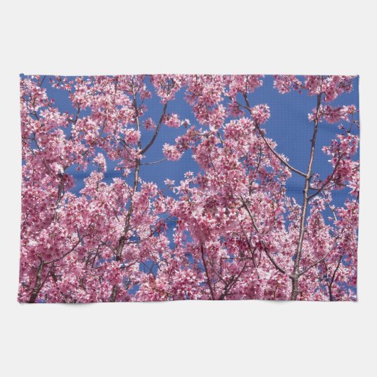 Sakura Kersenbloesem In Het Blauwe Theedoek (Horizontaal)