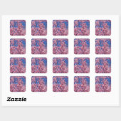 Sakura Kersenbloesem In Het Blauwe Vierkante Sticker (Vel)