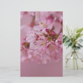 Sakura Kersenbloesem Licht Roze Reflecties Briefpapier (Staand voorkant)
