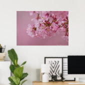 Sakura Kersenbloesem Licht Roze Reflecties Poster (Thuiskantoor)