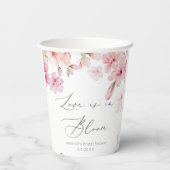 Sakura-kersenbloesem liefde is in bloei bruid papieren bekers (Achterkant)