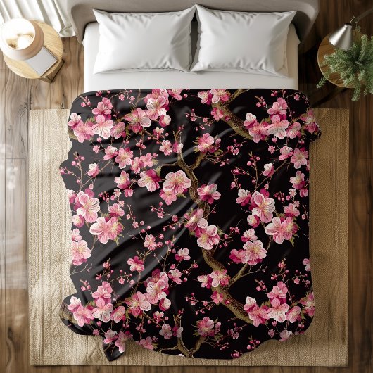 Sakura Kersenbloesem Patroon Fleece Deken