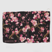 Sakura Kersenbloesem Patroon Golfhanddoek (Horizontaal)