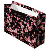 Sakura Kersenbloesem Patroon Groot Cadeauzakje (Voorkant Gekanteld)