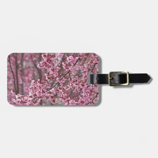 Sakura Kersenbloesem Stromend Roze Bagagelabel (Voorkant horizontaal)