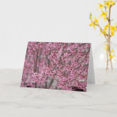 Sakura Kersenbloesem Stromend Roze Kaart (Gele Bloem)