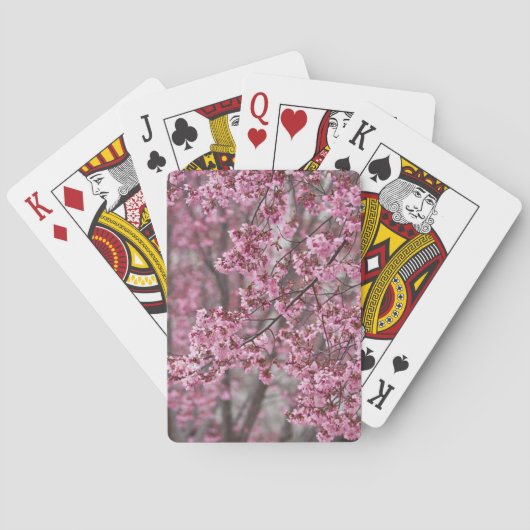 Sakura Kersenbloesem Stromend Roze Pokerkaarten (Achterkant)